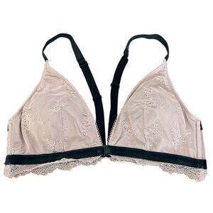 Lace Bralette with Black Straps
